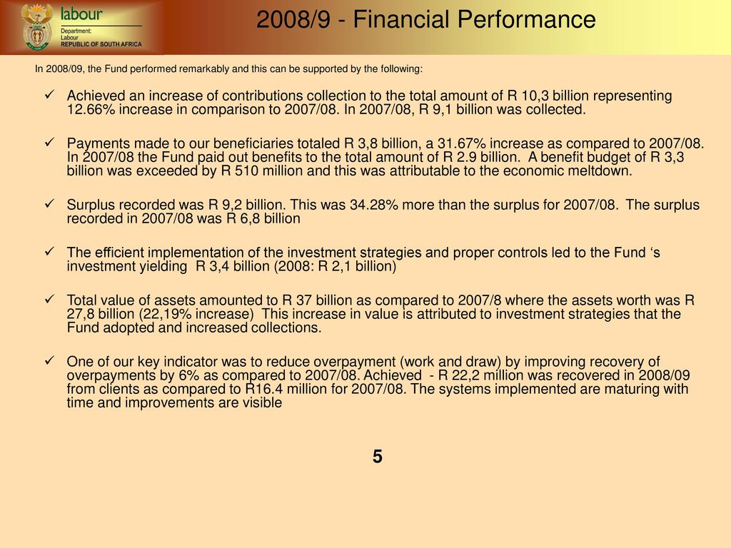2008/9 - Financial Performance