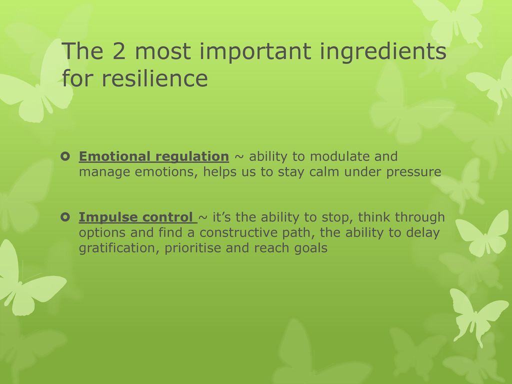 The 2 most important ingredients for resilience