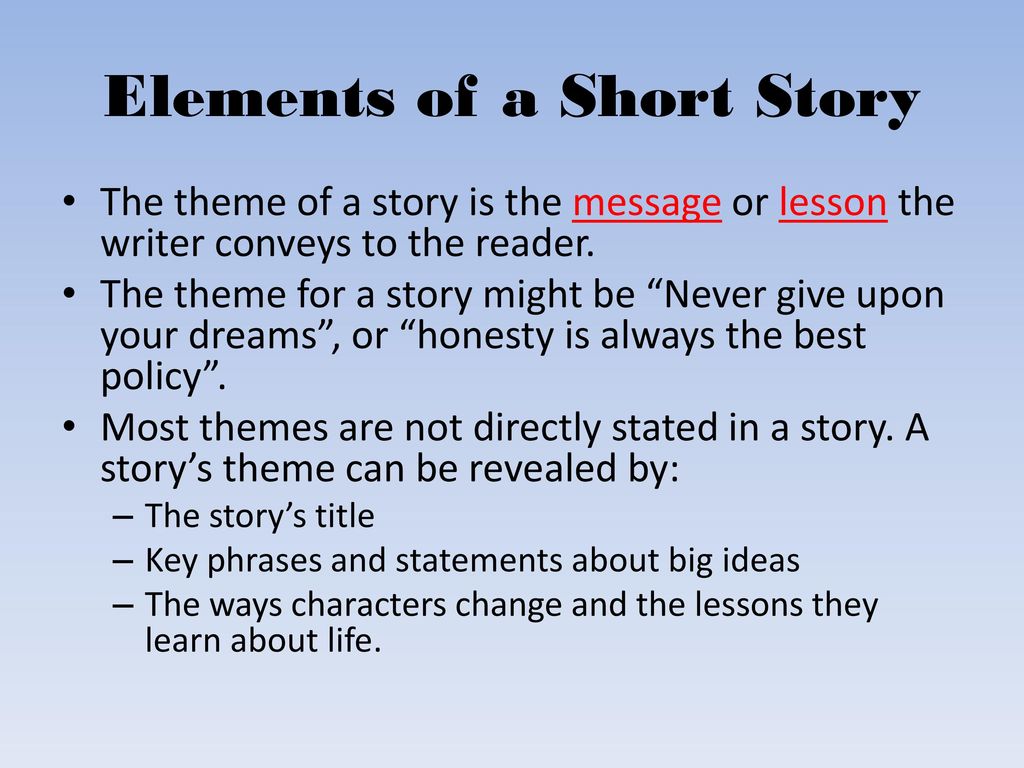 Elements of a Short Story - ppt download