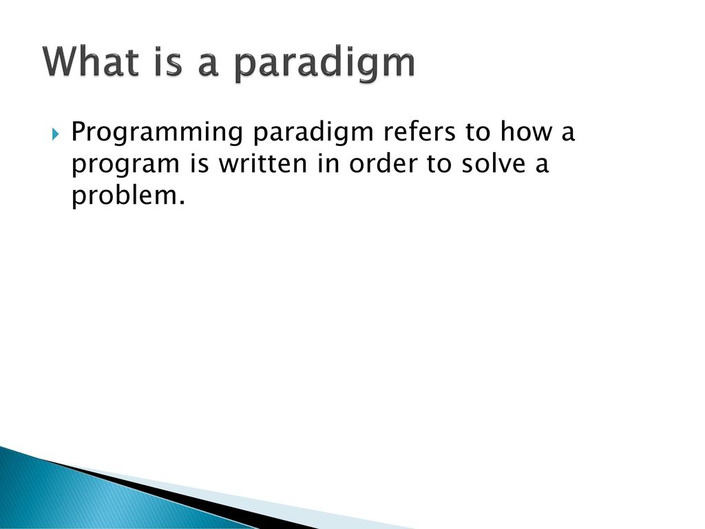 Programming Paradigms Ppt Download