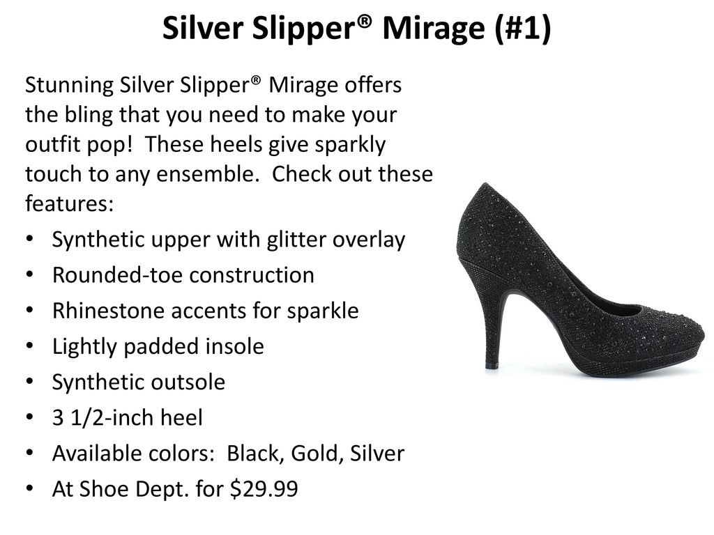 silver slipper shoes shoe dept