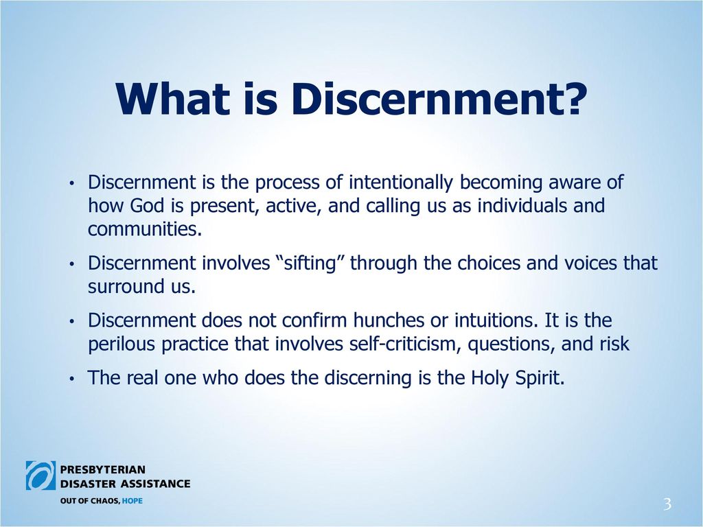 Understanding Discernment - ppt download