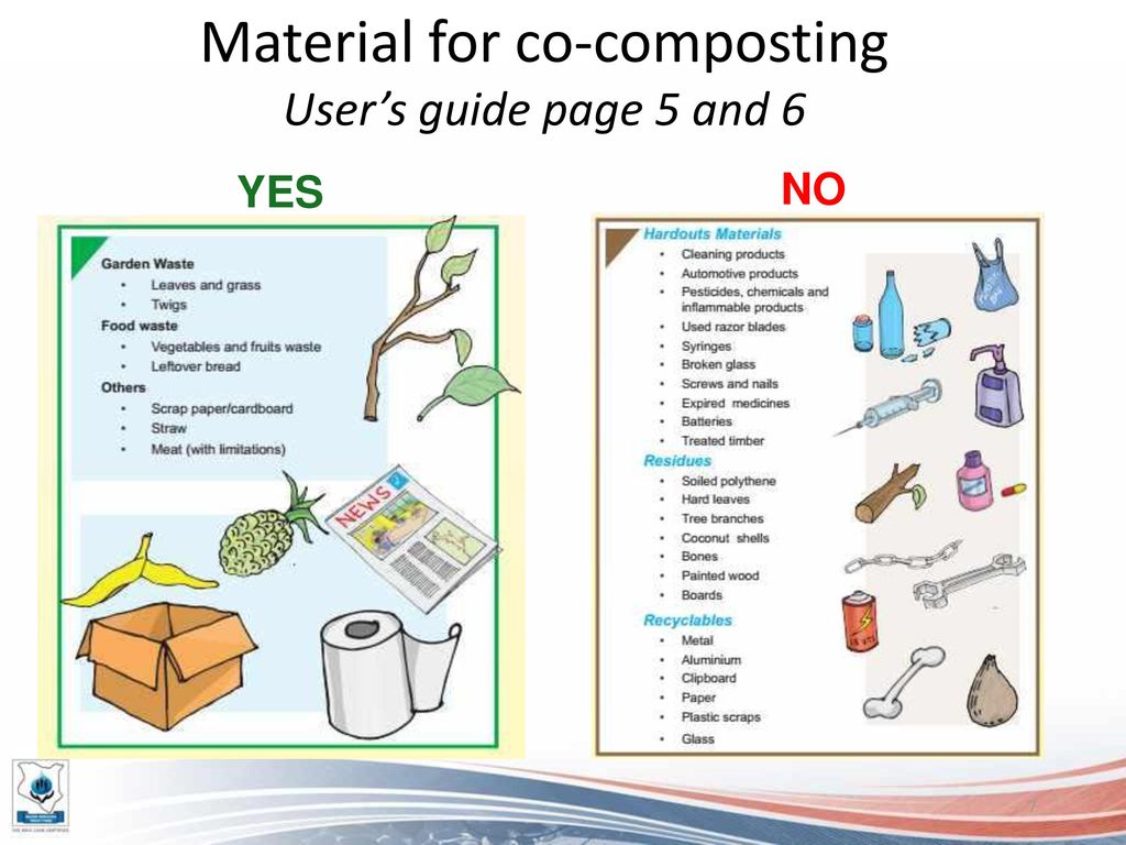 Material for co-composting User’s guide page 5 and 6