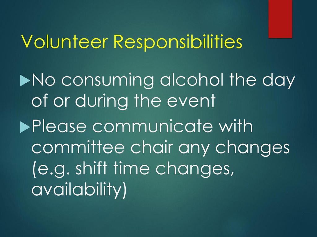 Volunteer Responsibilities