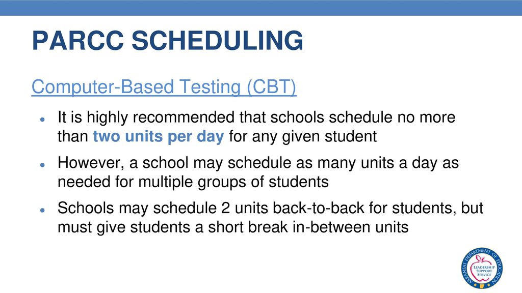Parcc Schedule 2025