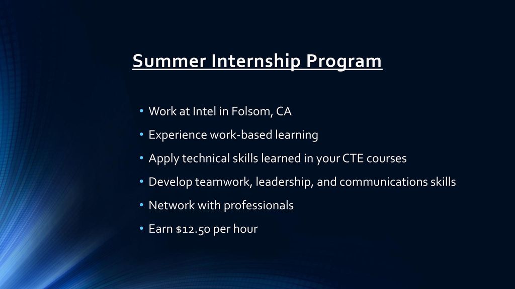 Intel Summer Internships ppt download