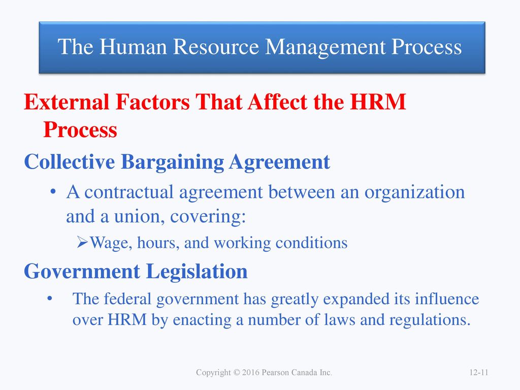 external factors that affect the hrm process