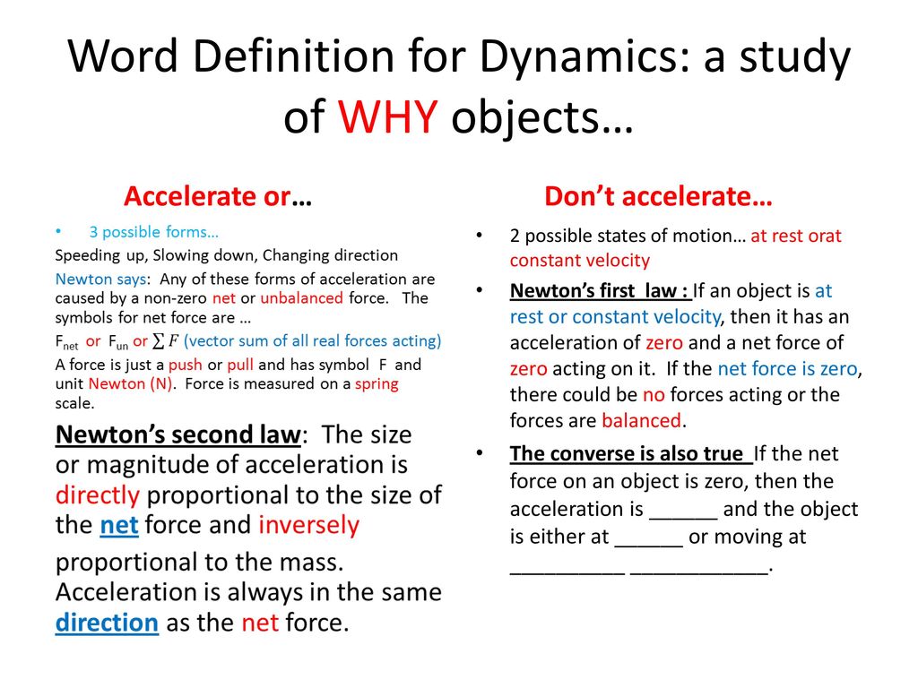 Dynamics. ppt download