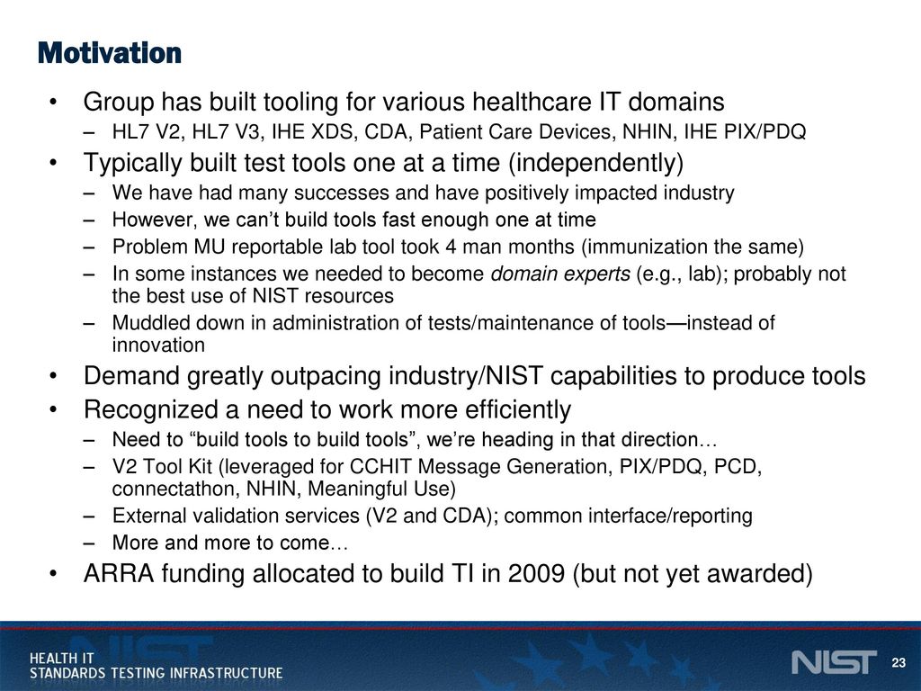 Motivation Group has built tooling for various healthcare IT domains