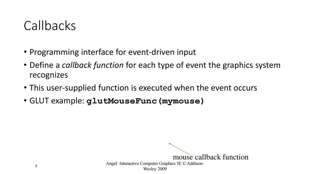 Review GLUT Callback Functions - ppt download