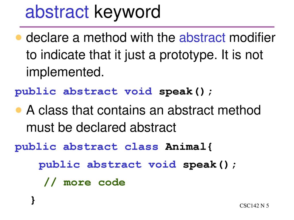Abstract Classes And Interfaces Ppt Download