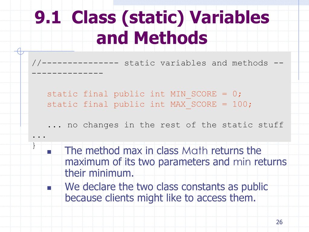 Lesson 10: Classes Continued - ppt download