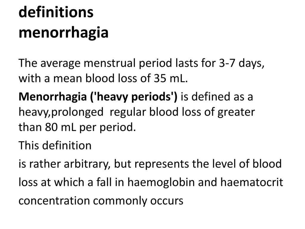 Menorrhagia meaning