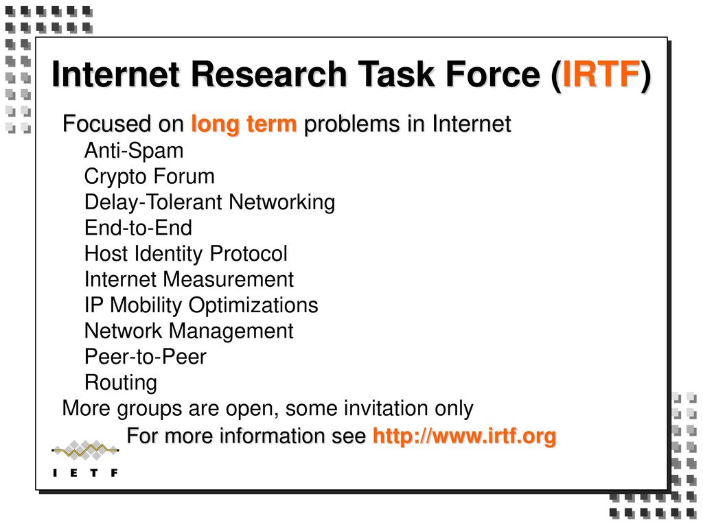 internet research task force (irtf)