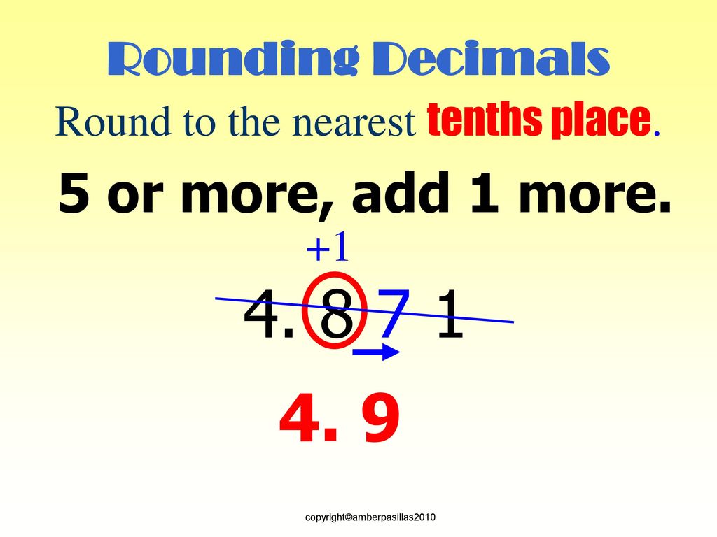 Rounding decimals. Rounded to the nearest Tenth. Rounding the Mark.