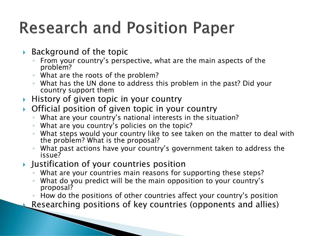 Research and Position Paper