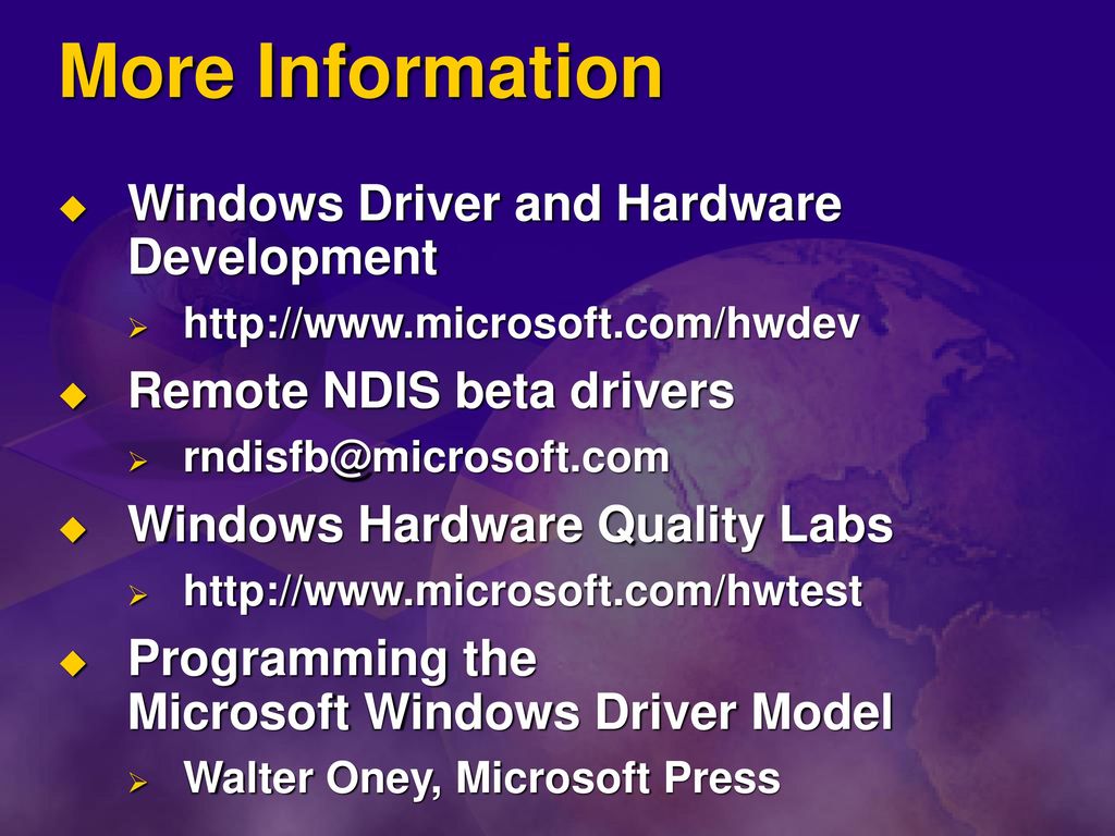 Walter Oney Software USB Devices Driver Download For Windows 10