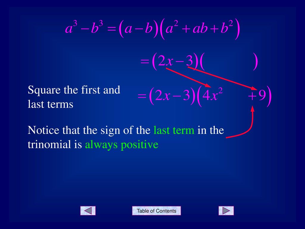 Factoring – Sum and Difference of Two Cubes - ppt download