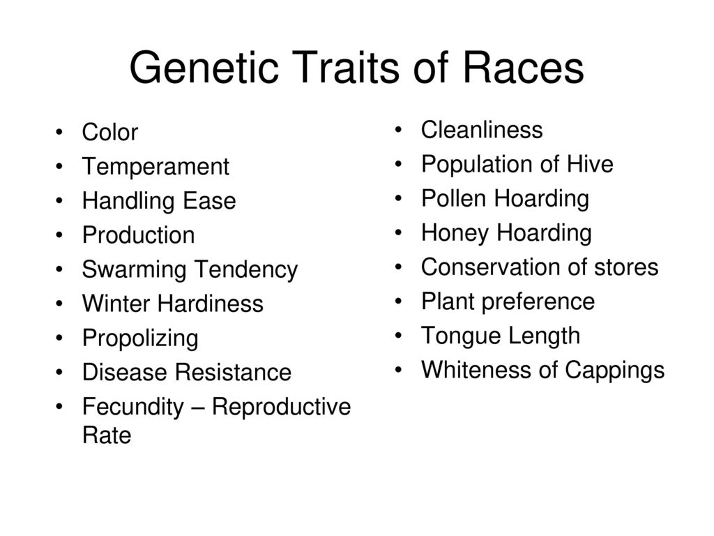 Genetic Traits of Races