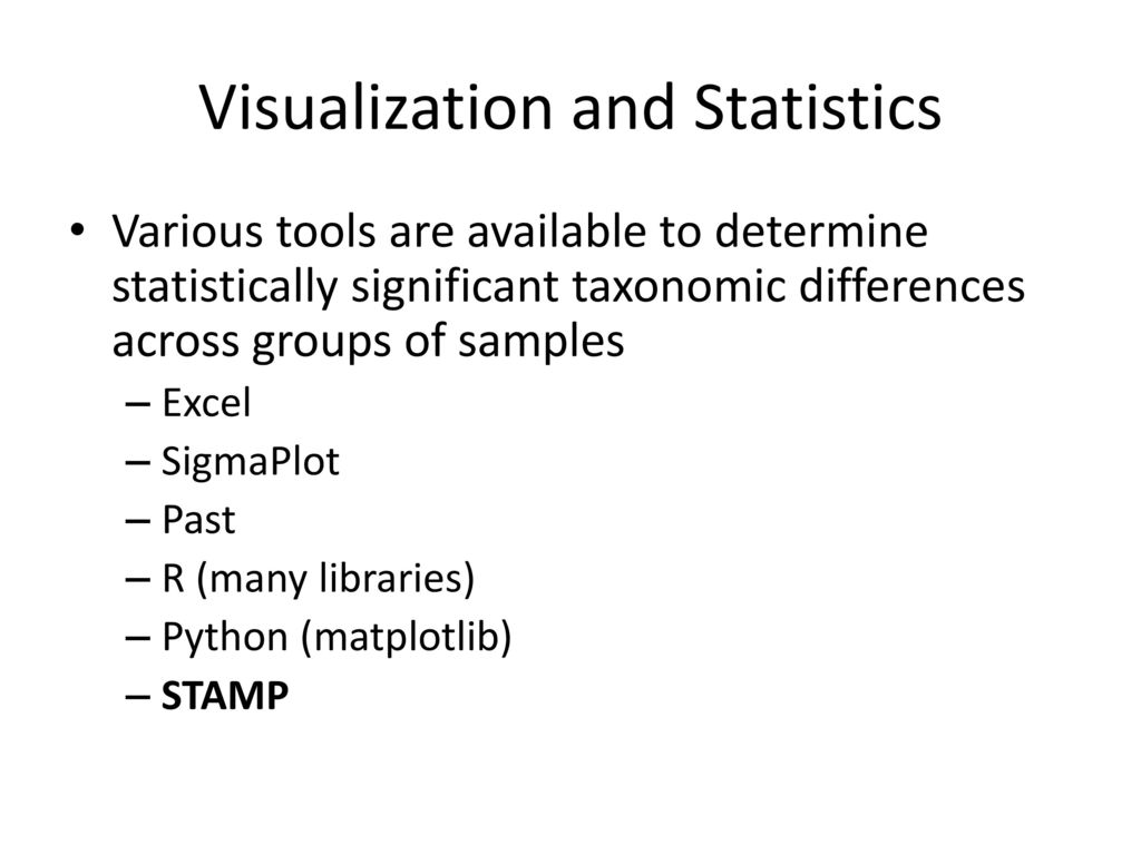 Visualization and Statistics