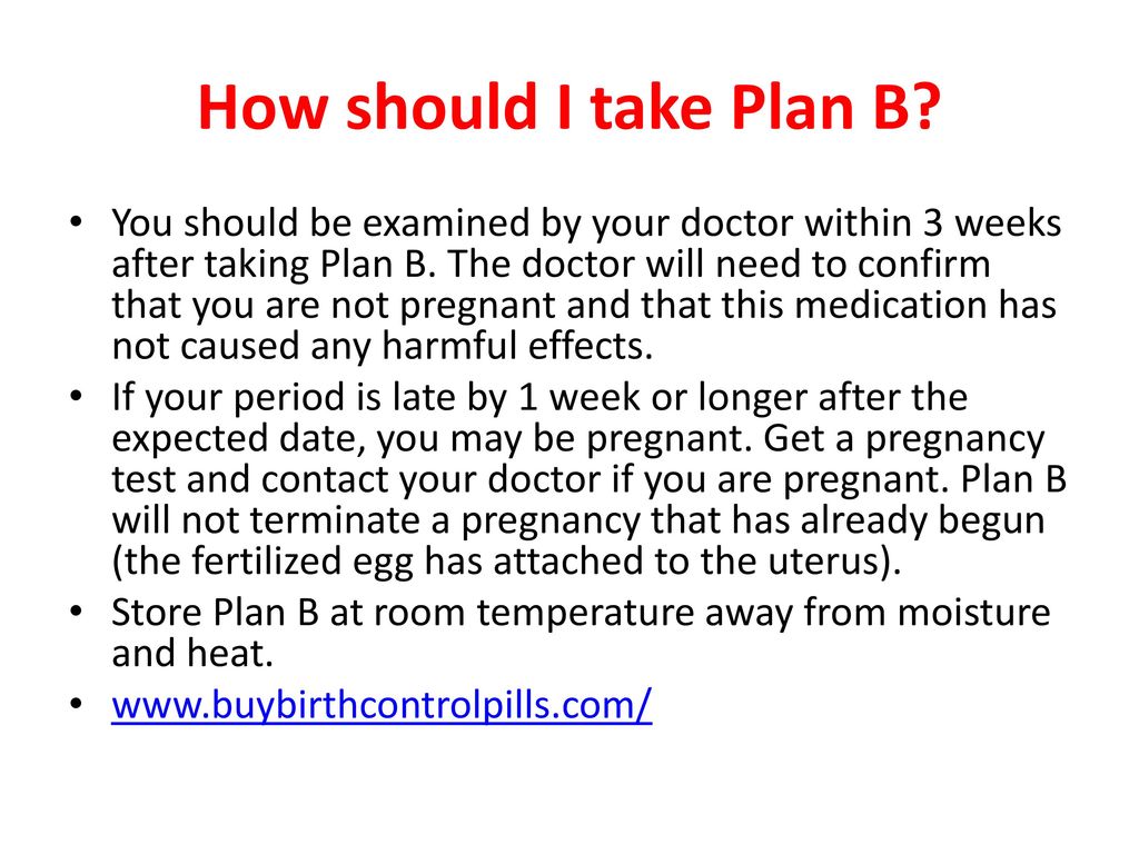 Plan B Affecting Period