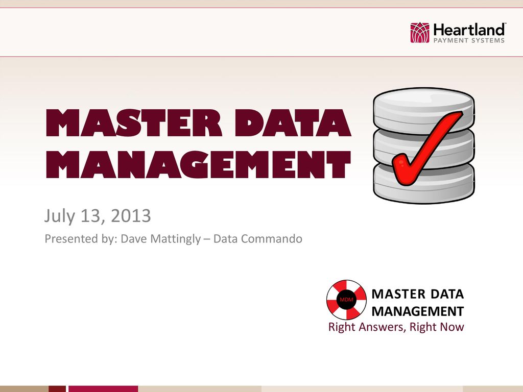Master data management