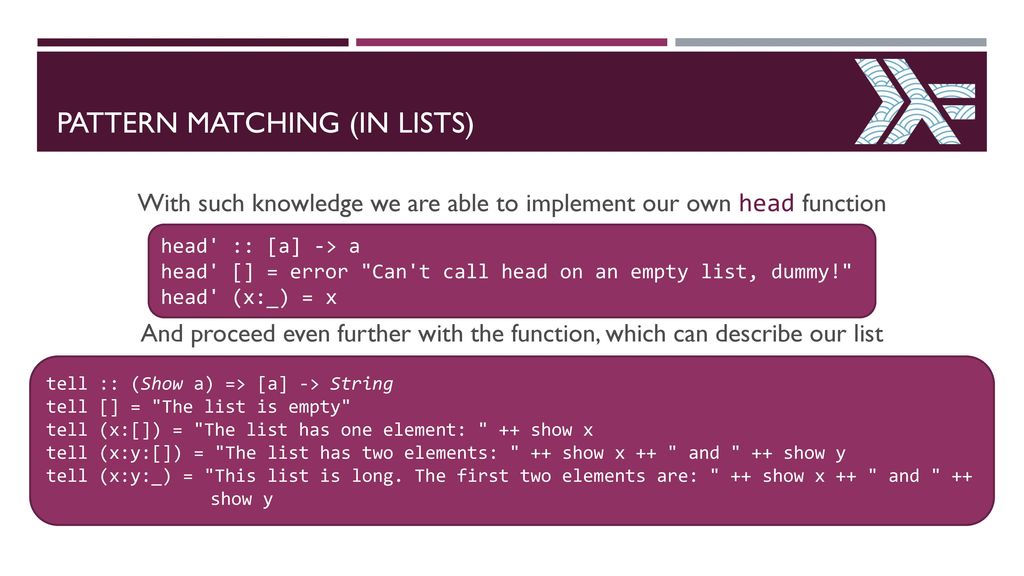 Haskell: Syntax In Functions - Ppt Download