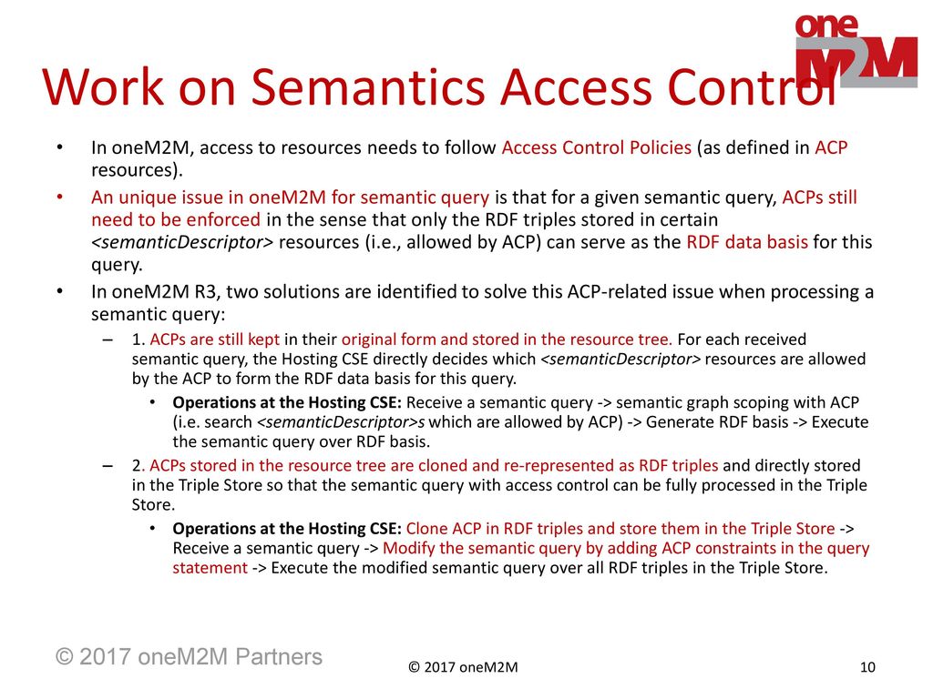 Work on Semantics Access Control