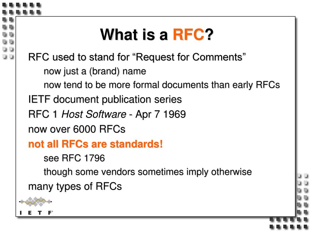 Ietf Structure And Internet Standards Process Ppt Download