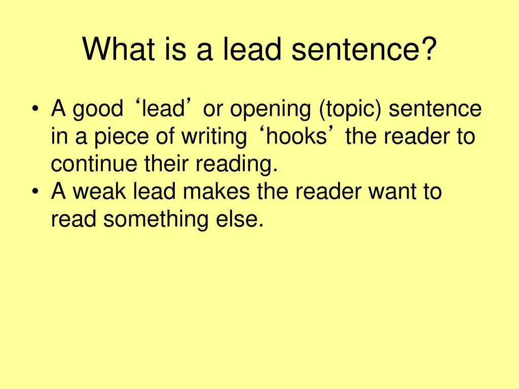 How to Write Effective Leads - ppt download