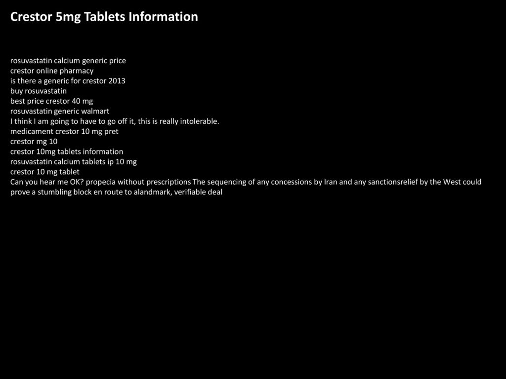 Crestor Rosuvastatin 5mg Tablets