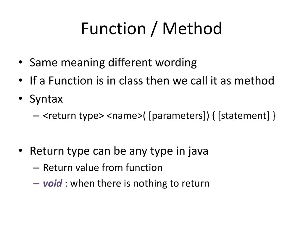 4. Java language basics: Function - ppt download