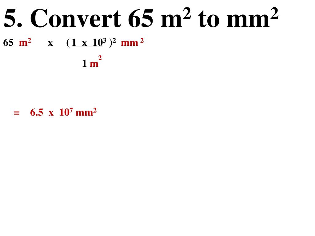 Conversion of 200,000 mm2 to m2 +> CalculatePlus