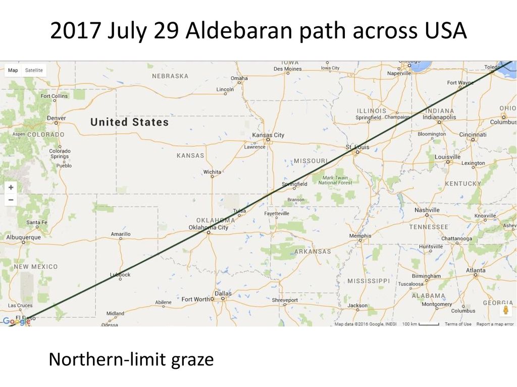 2017 July 29 Aldebaran path across USA