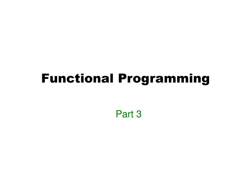 Functional Programming - ppt download