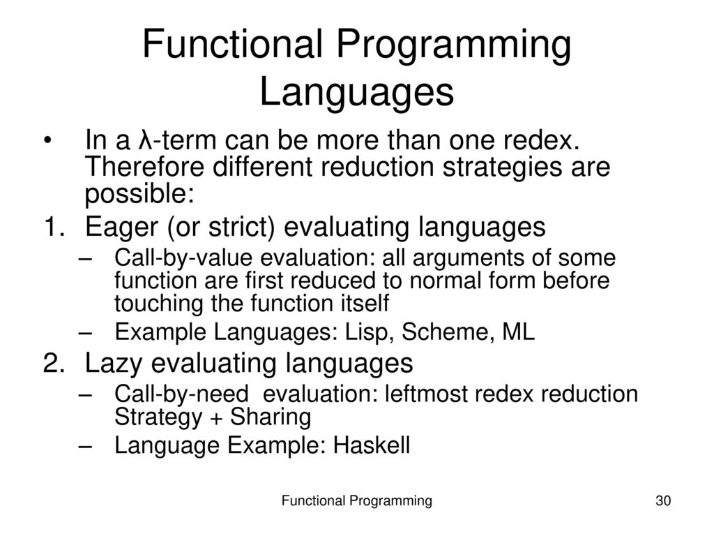 Introduction to the calculus and functional programming languages