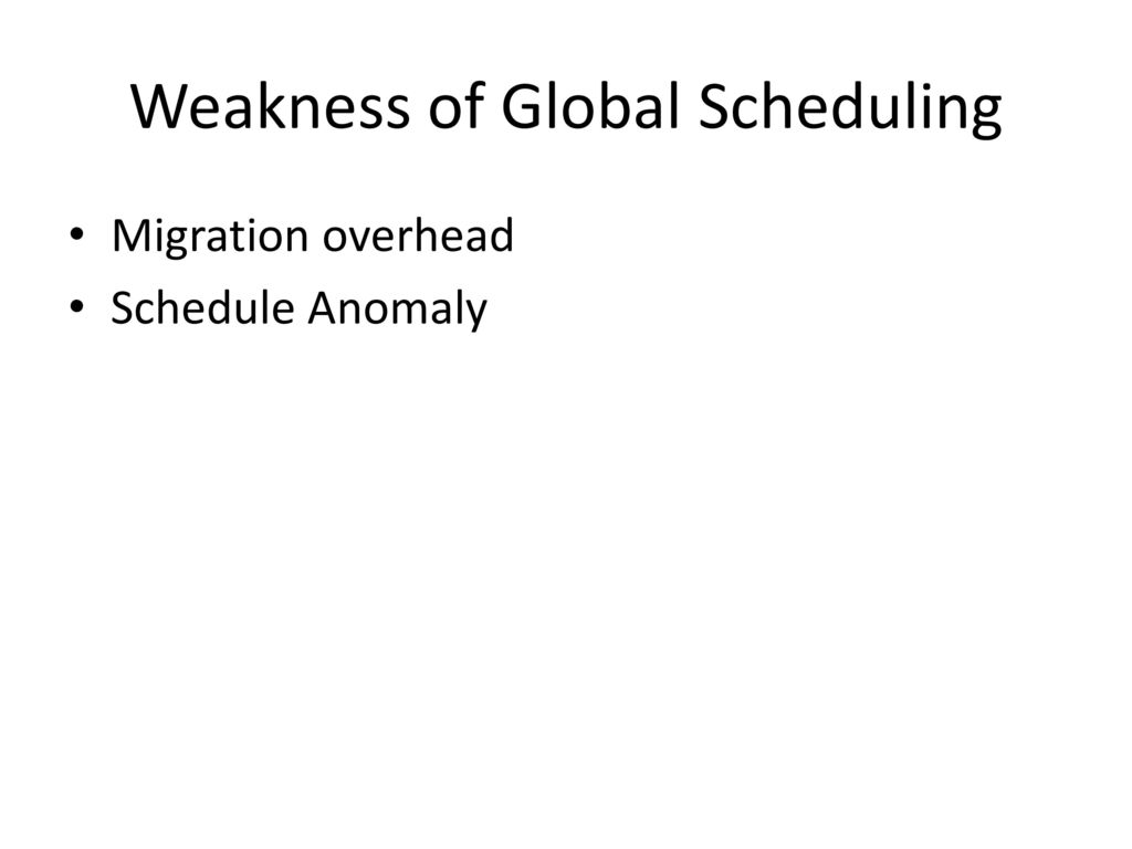 Weakness of Global Scheduling