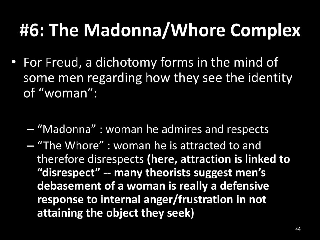 Madonna Whore Paradigm