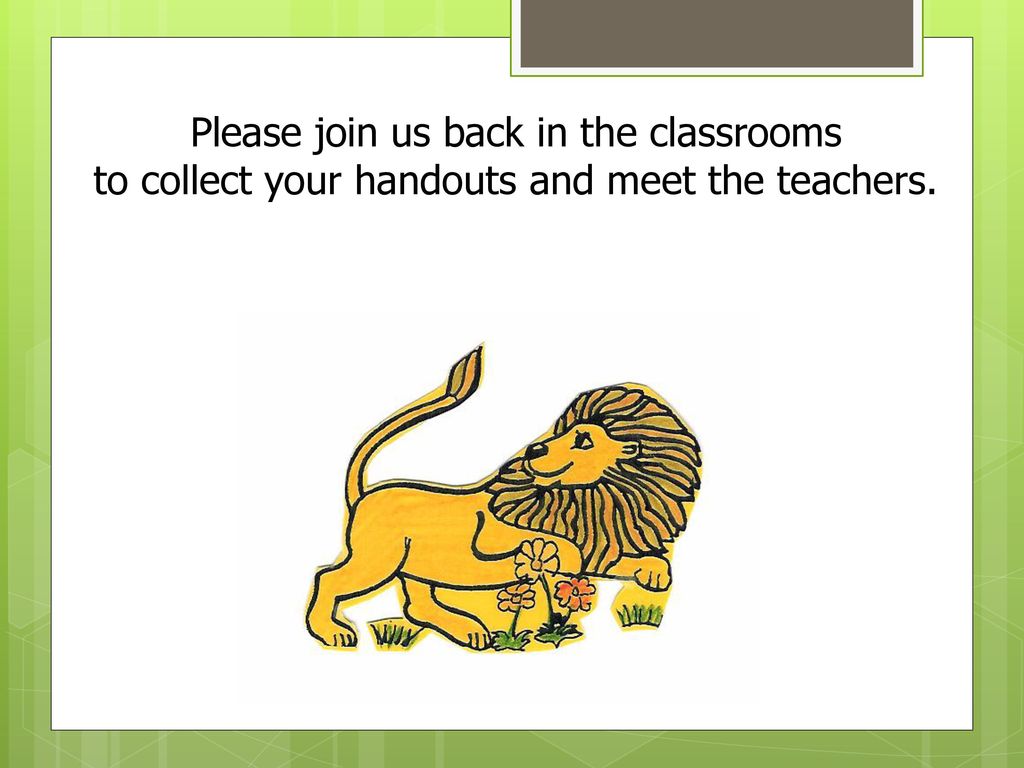 Please join us back in the classrooms