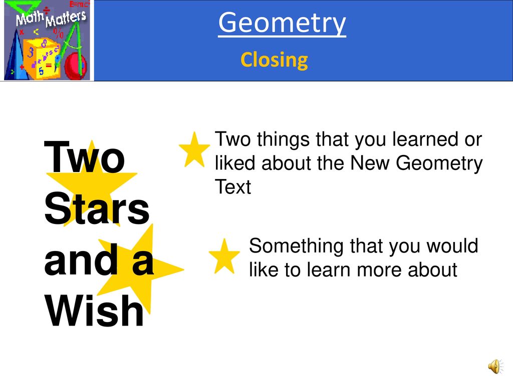 Two Stars and a Wish Geometry Closing
