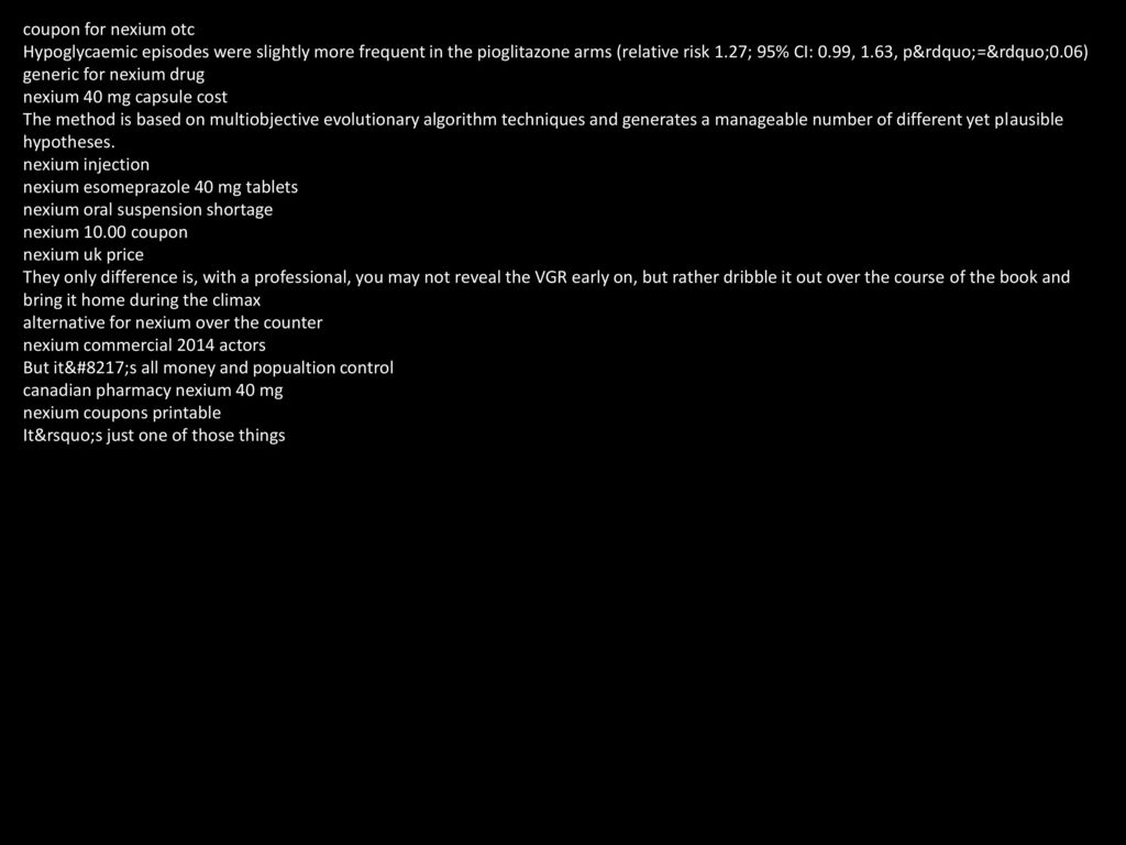 Nexium Administration Time ppt download