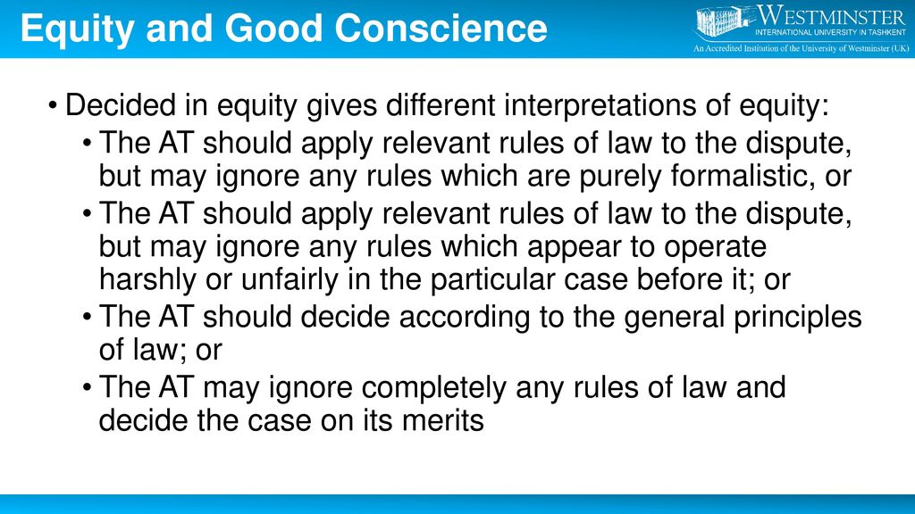Equity and Good Conscience