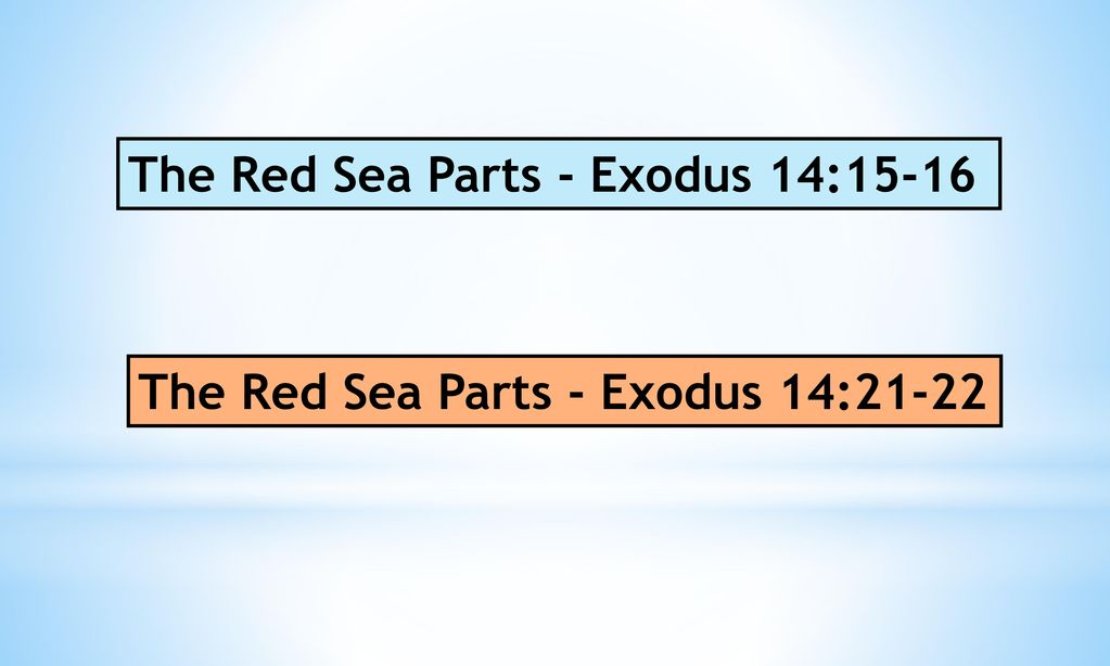 The Red Sea Parts - Exodus 14:15-16