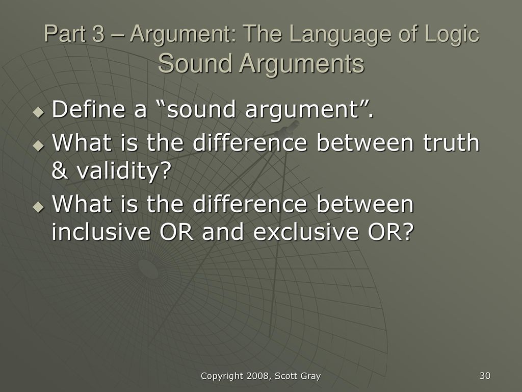define sound argument