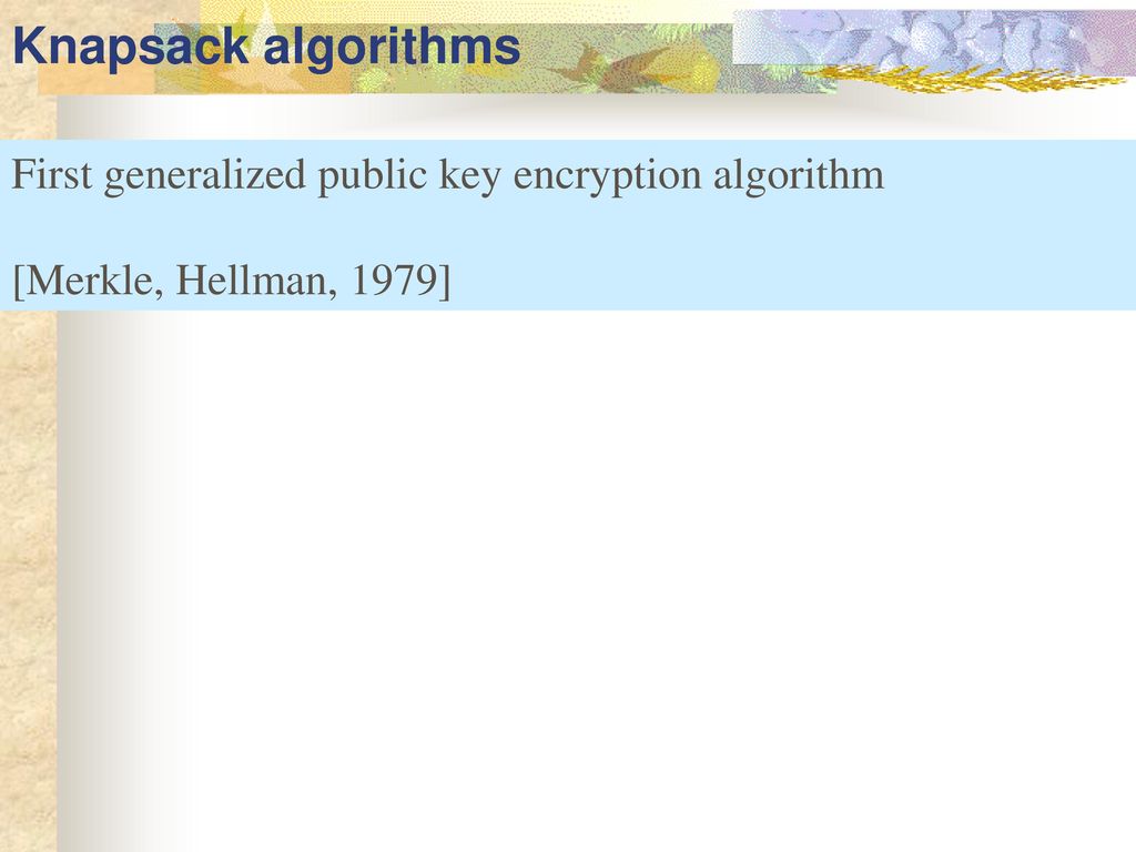 Applied Cryptography Spring 2017 Asymmetric ciphers. - ppt download