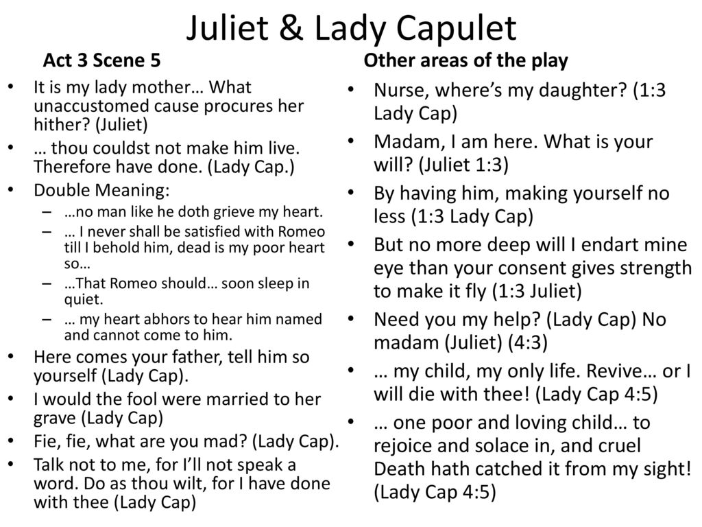 capulet and juliet relationship