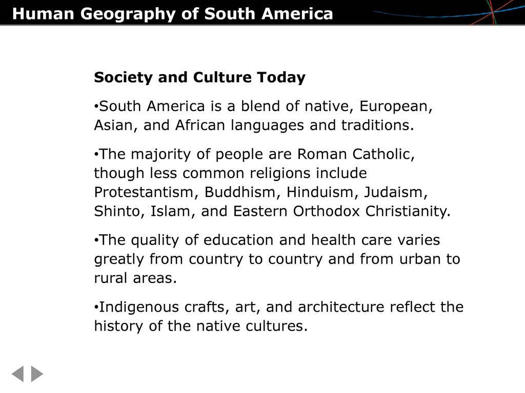 South America: Human Geography