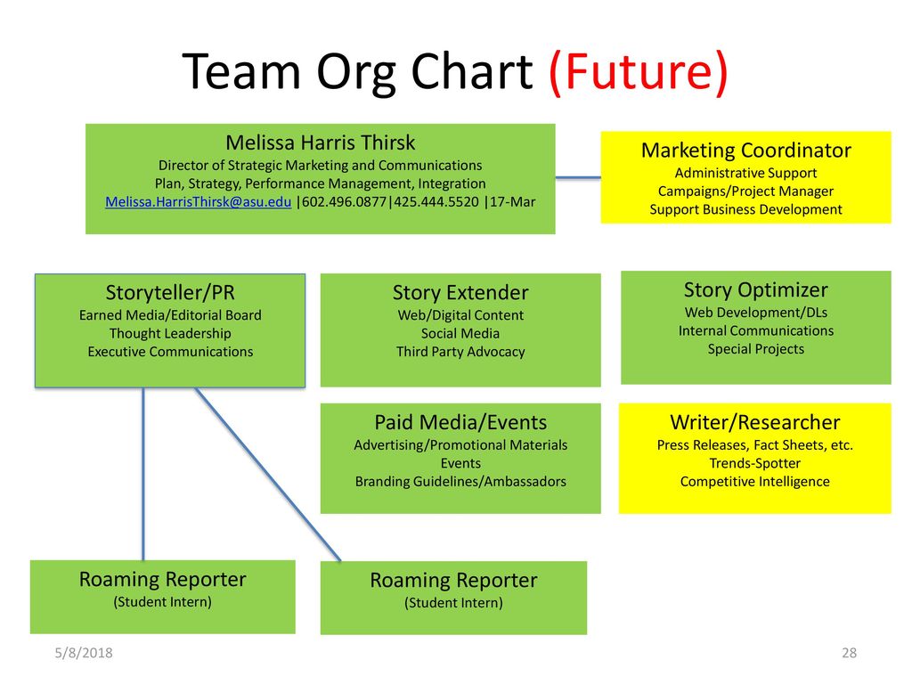 Social Media Team Org Chart