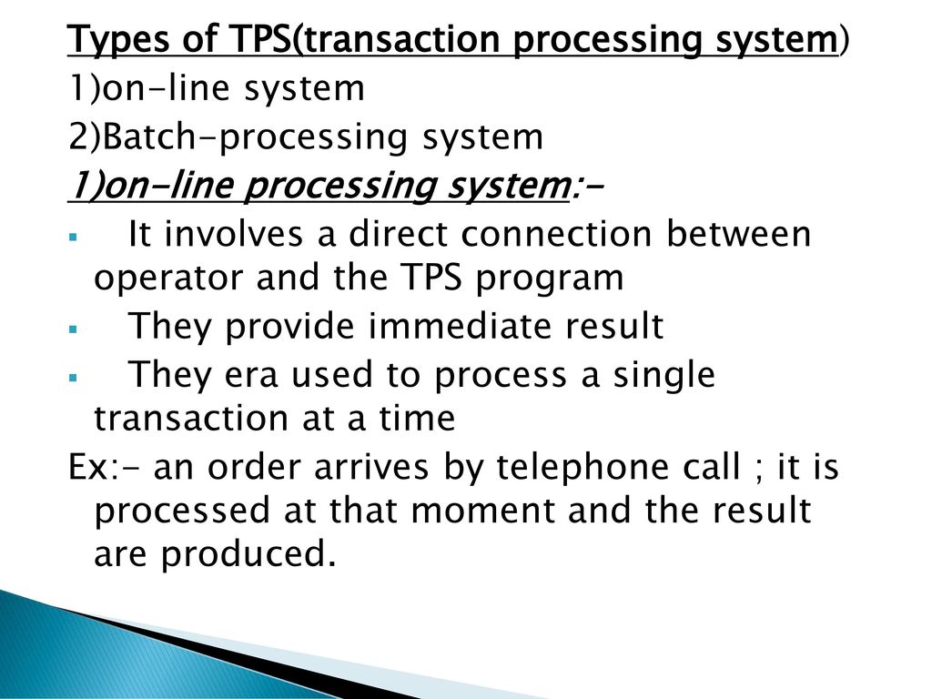 Presentation On Transaction Processing System Ppt Download