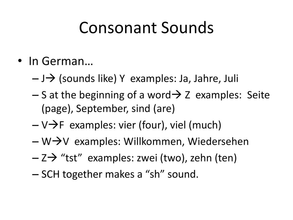 German Pronunciation Notes Ppt Download